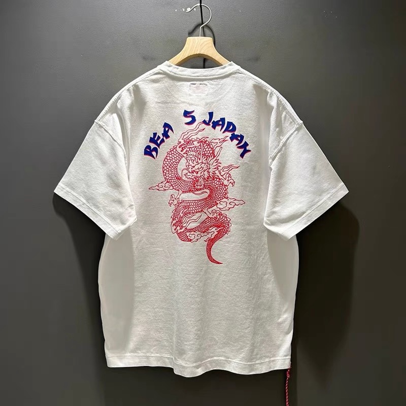 BEAMS JAPAN 24SS Original Collection日产龙年印花红绳短袖T恤-图0