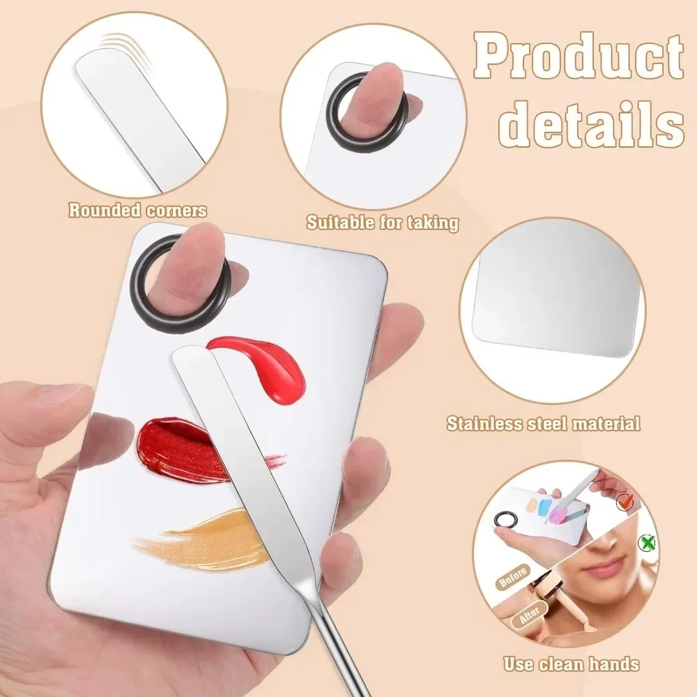 Stainless Steel Makeup Foundation Spatula Mixing Tool调色板 - 图1