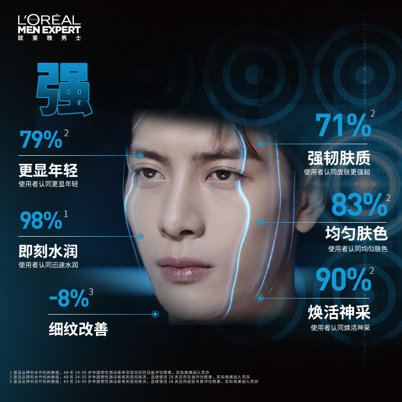 欧莱雅男士专用水能澎弹深层精华露 欧莱雅男士男士面部乳霜