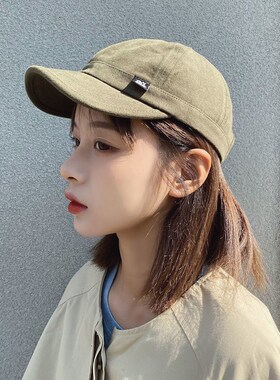 小众款日系复古短檐软顶鸭舌帽子男女士韩版街头嘻哈棒球帽百搭潮