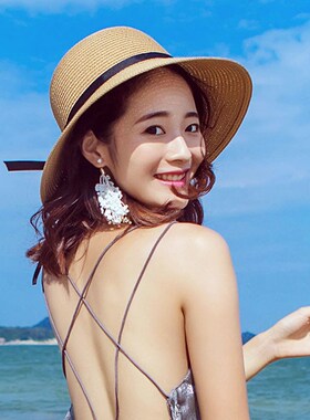 沙滩帽子女夏天海边度假韩版