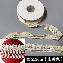 wide 2 3cm elastic cotton thread lace lace accessories hollowed-out lace cloth art handmade DIY clothing curtain material