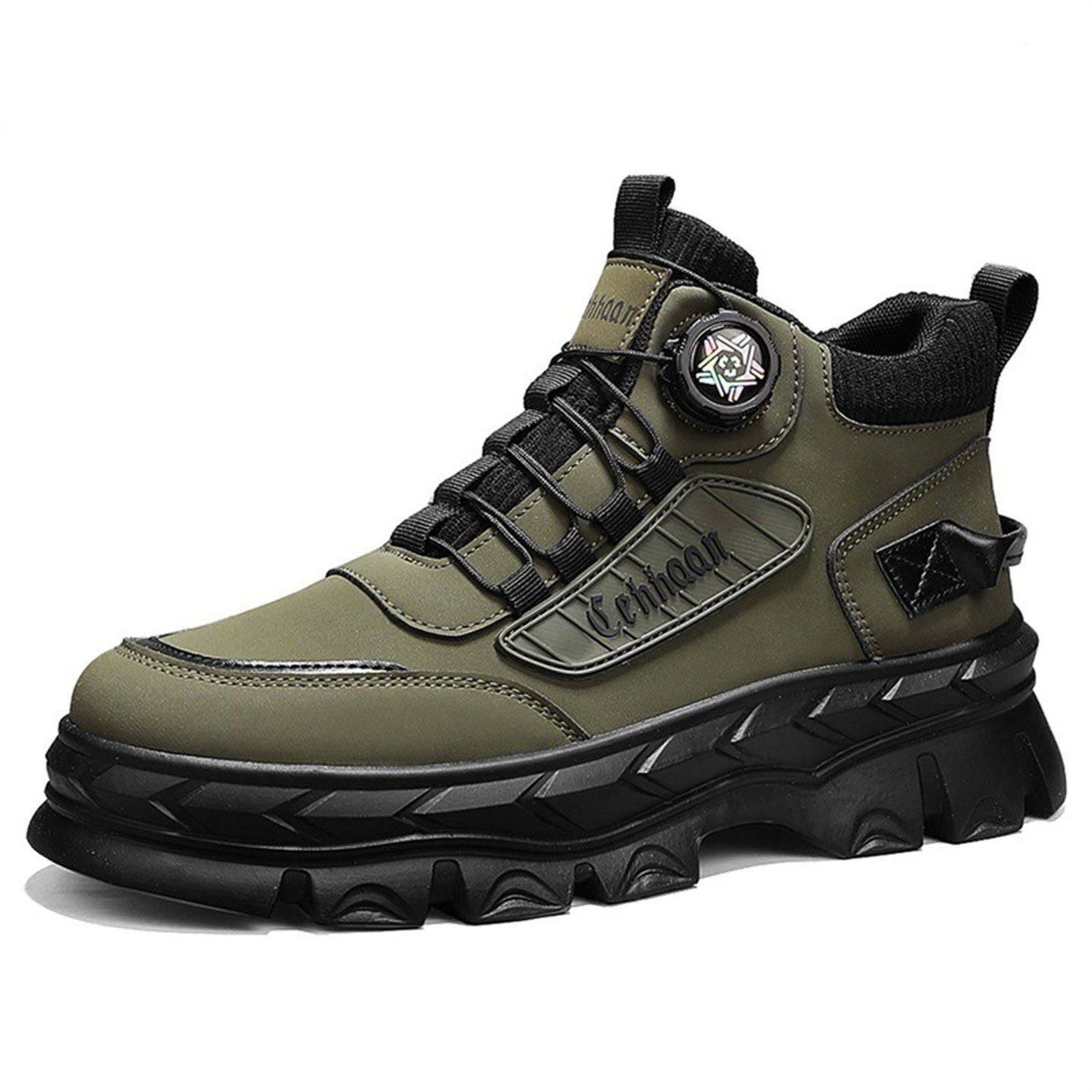 福建晋江源头工厂男鞋2025新款厚底工装靴秋冬防水防滑耐磨马丁靴,淘宝优惠券,粉丝福利购,淘宝优惠卷