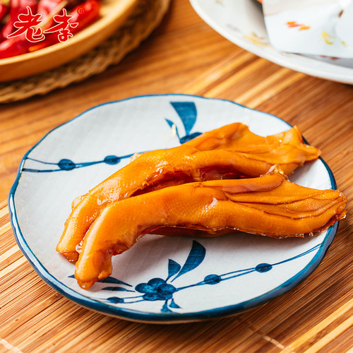 老李泡椒无骨鸭掌即食脱骨鸭爪福建特产零食卤味去骨柠檬酸辣鸭脚 - 图2