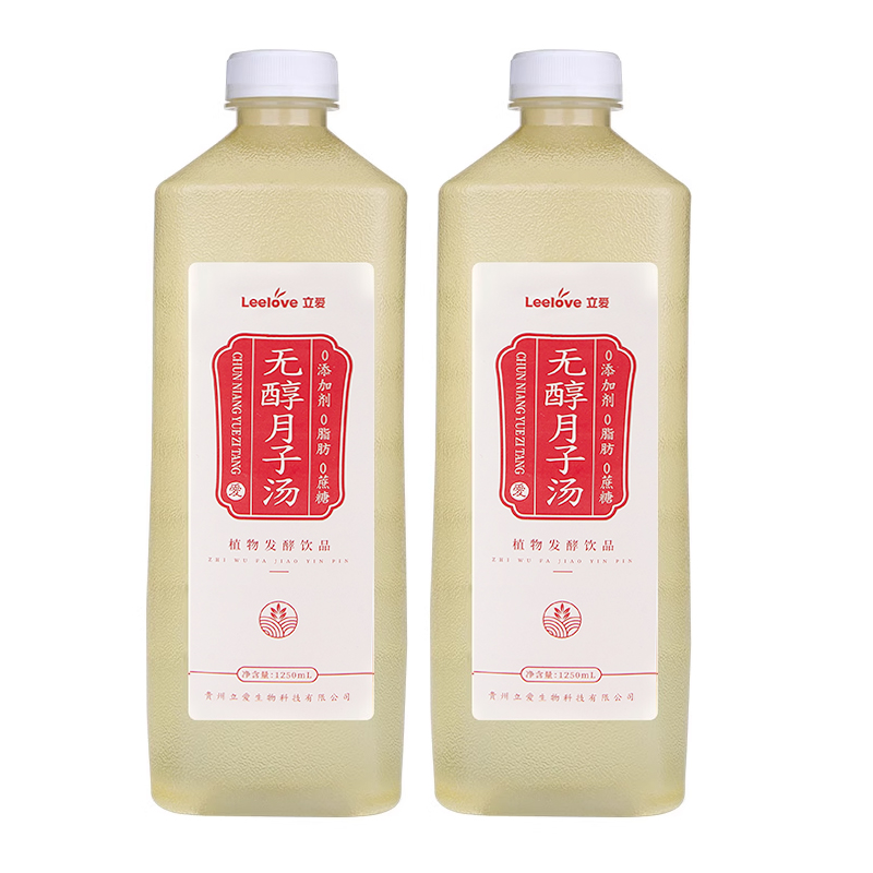 立爱月子汤甜酒醪糟酒酿0脂肪无醇营养滋补月子米酒1.25L*6瓶