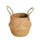 Nordic magnesium clay floor-standing flowerpot with large green plant