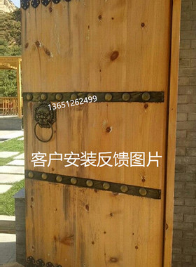 大门铁艺泡钉铸铁兽头大号把手四合院大明清古典加厚铁狮子头门环