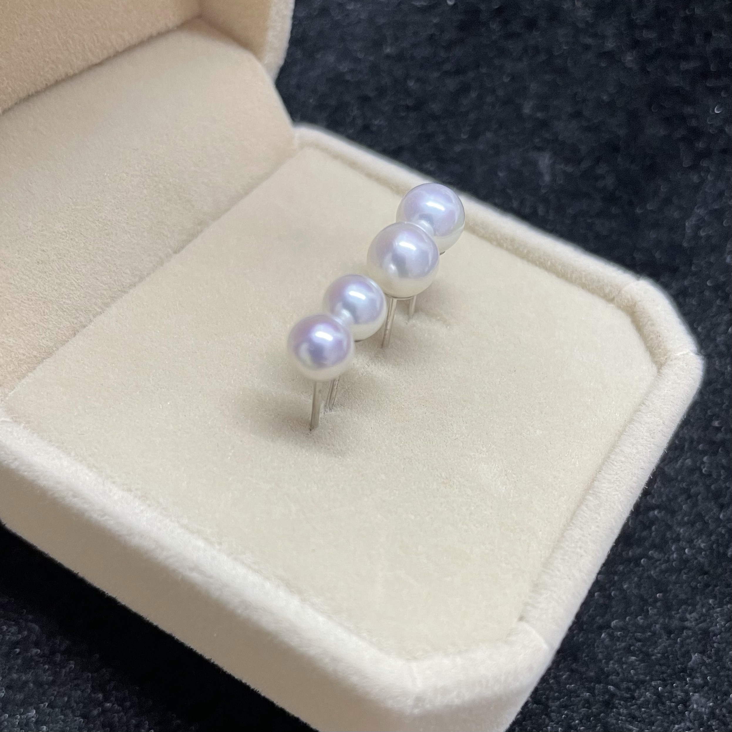 小灯泡淡水有核ak 珍珠耳钉 精致白亮极强光淡水珍珠耳钉圆形,淘宝优惠券,粉丝福利购,淘宝优惠卷