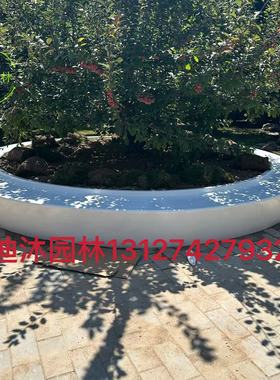 艺术玻璃钢坐凳户外长椅树池庭院