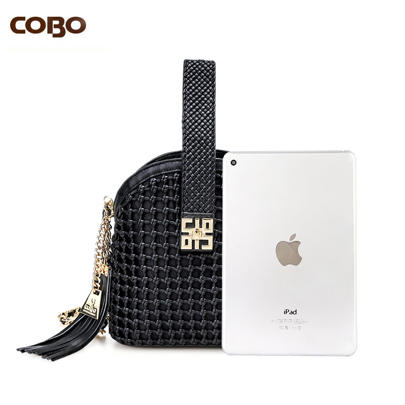 cobo/蔻尔宝头层牛皮手工贝壳包 COBO女士包袋