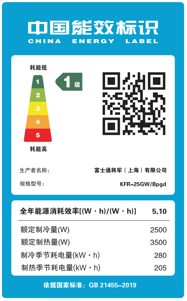 Fujitsu/富士通KFR-25GW/Bpgd1匹新一级变频节能空调挂机 - 图2