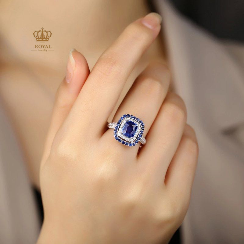 royal蓝宝石女18k金天然无烧戒指 ROYAL JEWELRY皇家珠宝首饰高级私人定制宝石专家戒指/指环