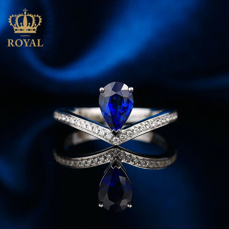 royal蓝宝石女18k金天然无烧戒指 ROYAL JEWELRY皇家珠宝首饰高级私人定制宝石专家戒指/指环