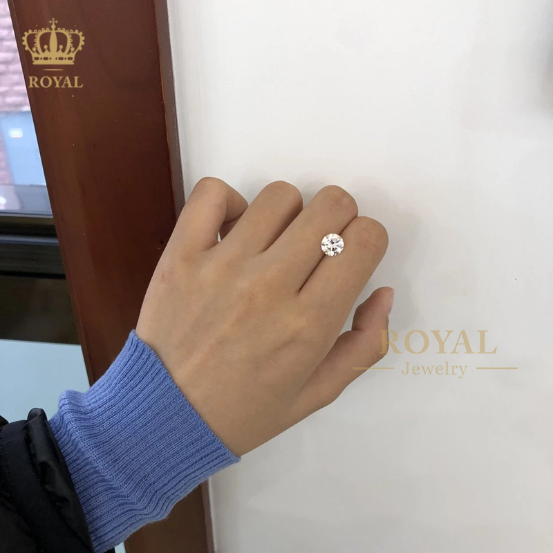 ROYAL珠宝2.01CT钻石GIA圆白裸钻可设计定制情侣表白求婚订婚戒指 - 图0