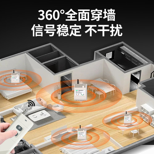 220v无线水泵遥控开关单路距离大功率远程增氧机摇控器电机控制器 - 图1