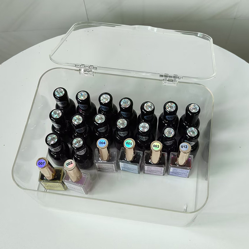 甲油胶收纳盒家用指甲油防尘盒 美甲店瓶装光疗胶美甲工具箱透明,淘宝优惠券,粉丝福利购,淘宝优惠卷