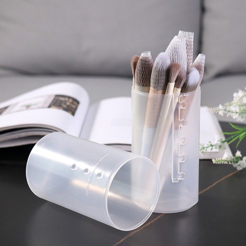 创意桌面化妆刷收纳盒收纳桶防尘眉笔眼线笔旅行便携盒带盖大容量,淘宝优惠券,粉丝福利购,淘宝优惠卷