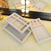 Large beige multi-function bead bracelet velvet box