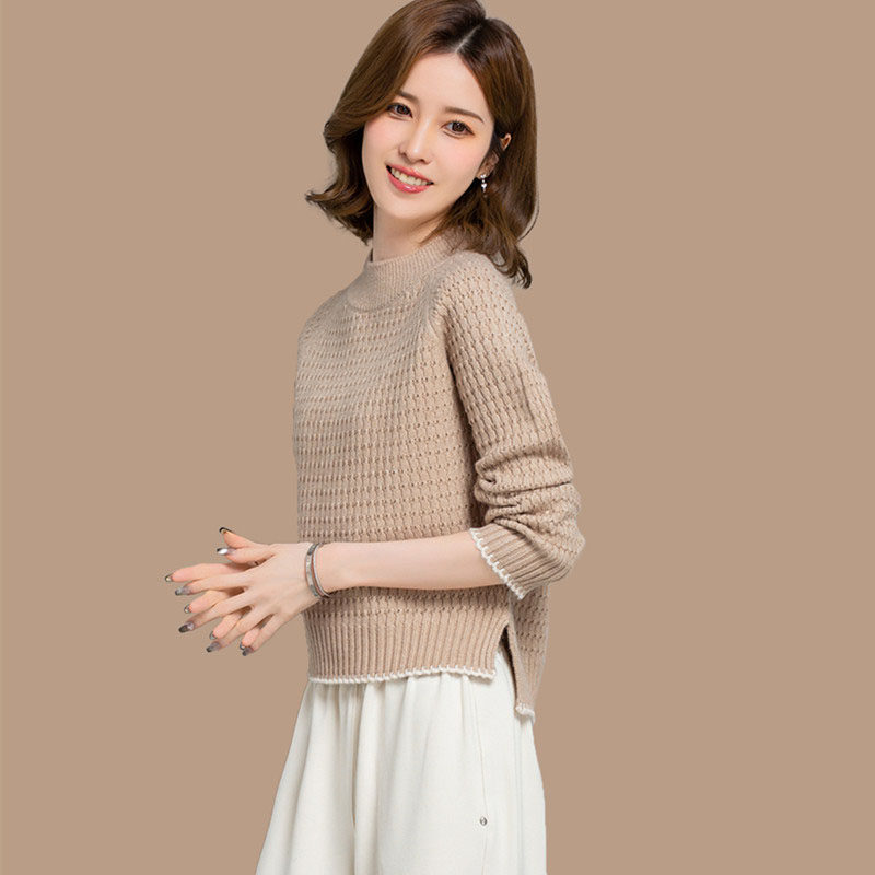 半高领针织打底衫高腰上衣女秋冬2025新款小个子今年流行短款毛衣,淘宝优惠券,粉丝福利购,淘宝优惠卷