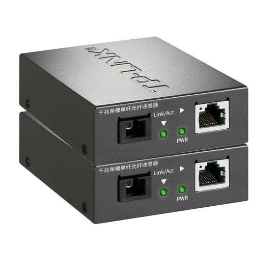 Transceptor de fibra óptica TP-LINK Gigabit monomodo fibra única