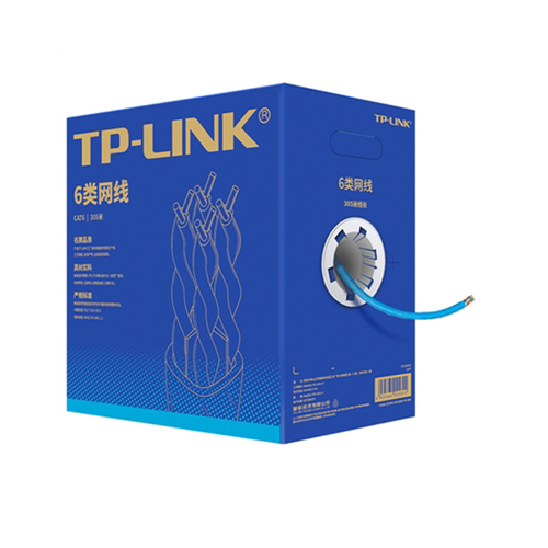 TP-LINKTL-EC6-305六类网线整箱305米CAT6千兆25G无氧铜8芯室外防水耐寒防晒环保网络综合布线工程线抗干扰