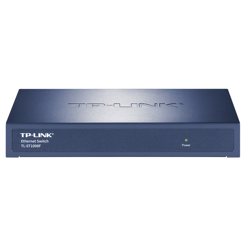 TP-LINK TL-ST1008F 8口万兆交换机SFP+全光口10G/2.5G/1Gb高速光纤网络模块钢壳静音无风扇免配置分流分线器 - 图0