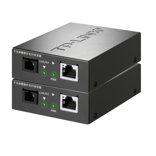 Transceptor de fibra óptica TP-LINK Gigabit monomodo fibra única