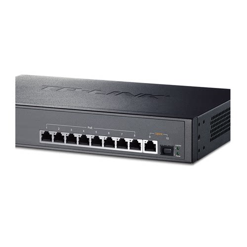 TP-LINK普联TL-SG1210PE全千兆10口PoE交换机网络监控电源8口供电1光9电大功率121W国标智能识别机架式带挂耳 - 图1