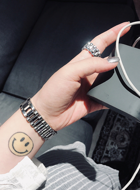 欧美蹦迪朋克手表链嘻哈戒指ins