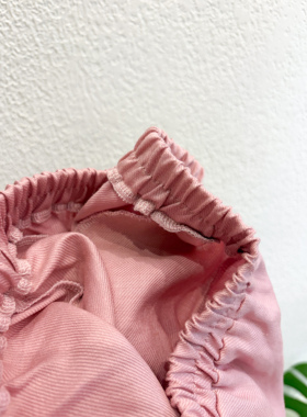 小众设计师款高端砂洗人字纹亚麻松紧腰短裤宽松休闲裤新品