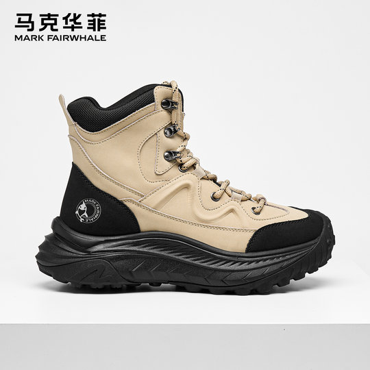 马克华菲马丁靴男款2026新款复古男士户外靴子高帮防滑登山鞋男靴