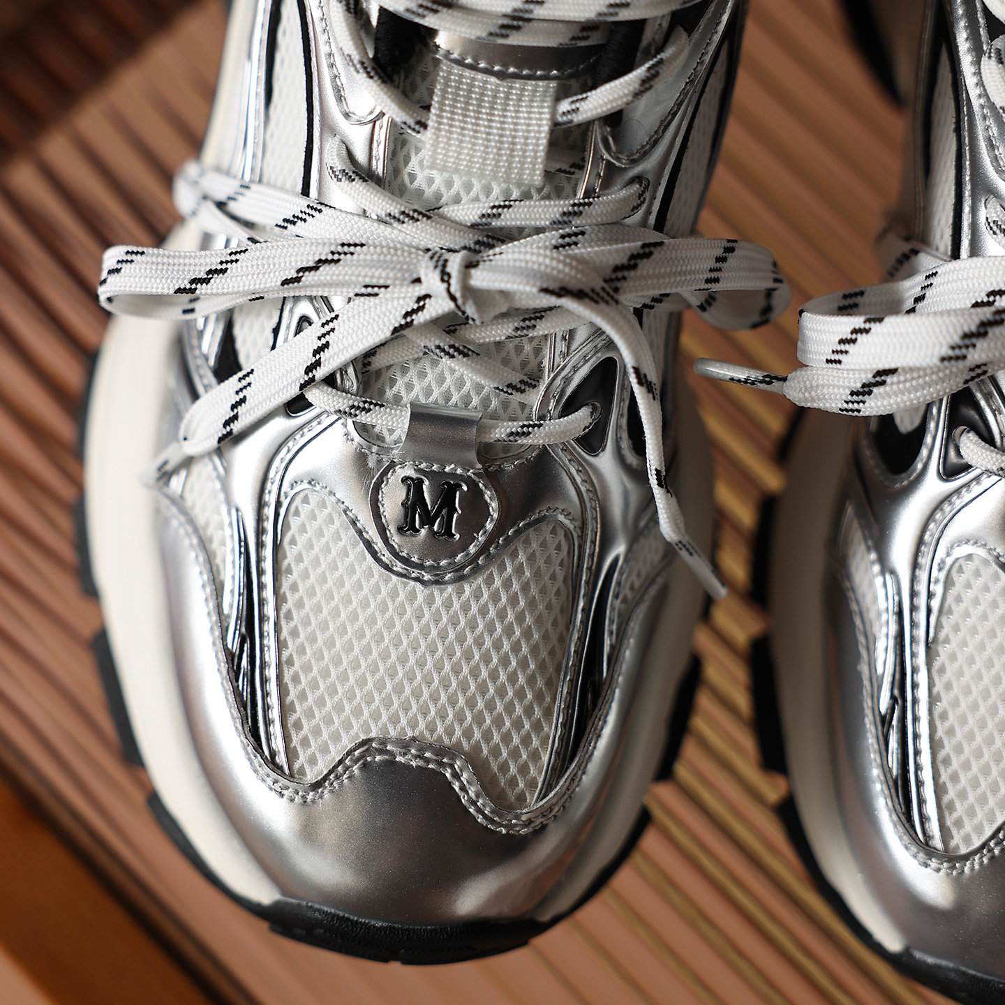 马克华菲老爹鞋男2025新款休闲男鞋厚底机甲运动鞋男士透气增高鞋 - 图1