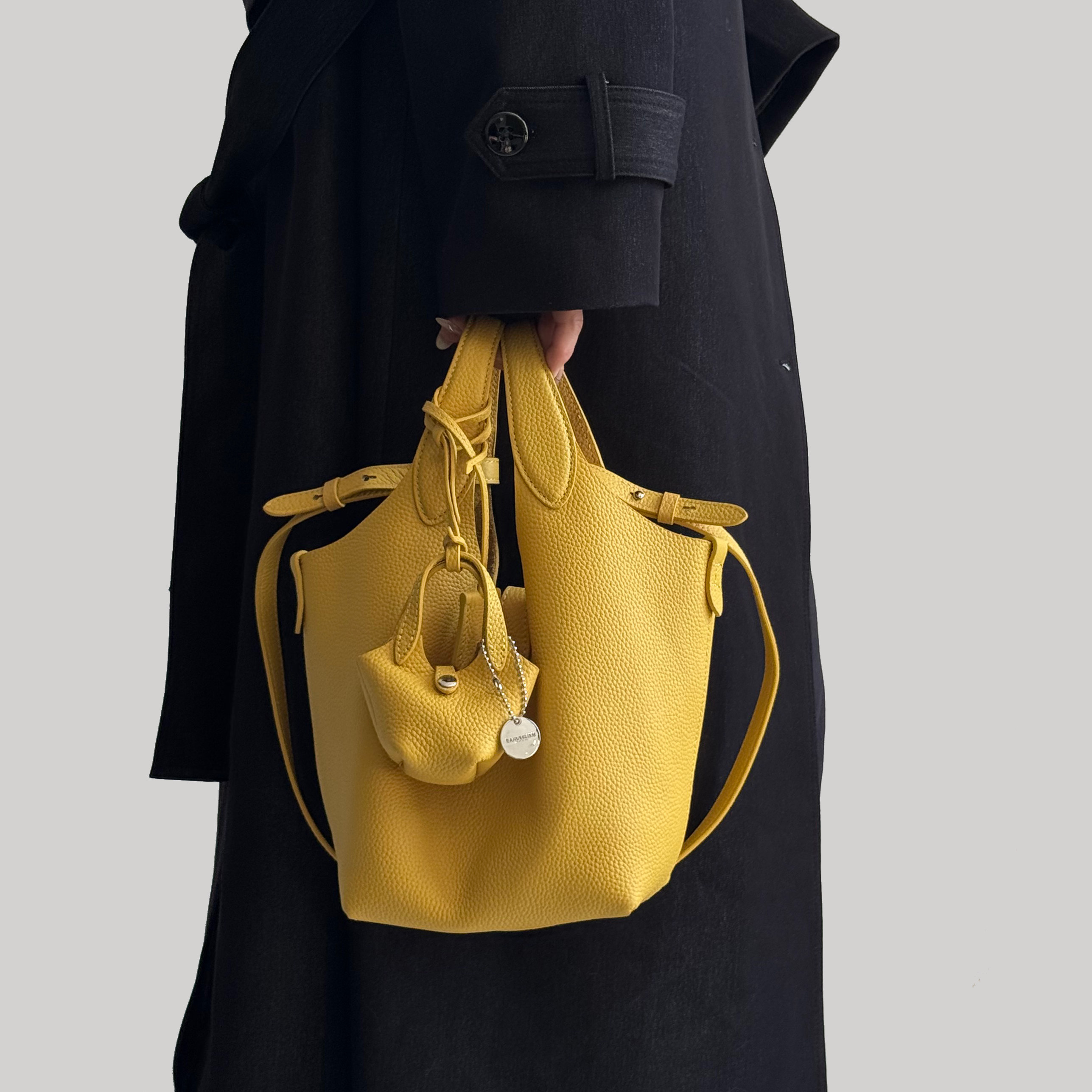 RANU头层牛皮菜篮子包手提包女2025新款时尚百搭通勤单肩包手提包,淘宝优惠券,粉丝福利购,淘宝优惠卷