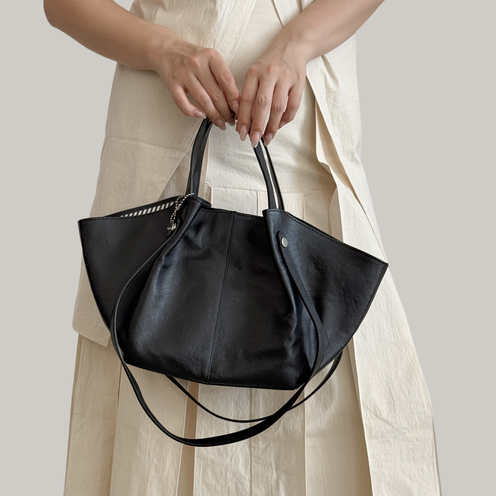 RANU空岛唱片植鞣牛皮菜篮子女包通勤大容量百搭简约托特包手提包,淘宝优惠券,粉丝福利购,淘宝优惠卷