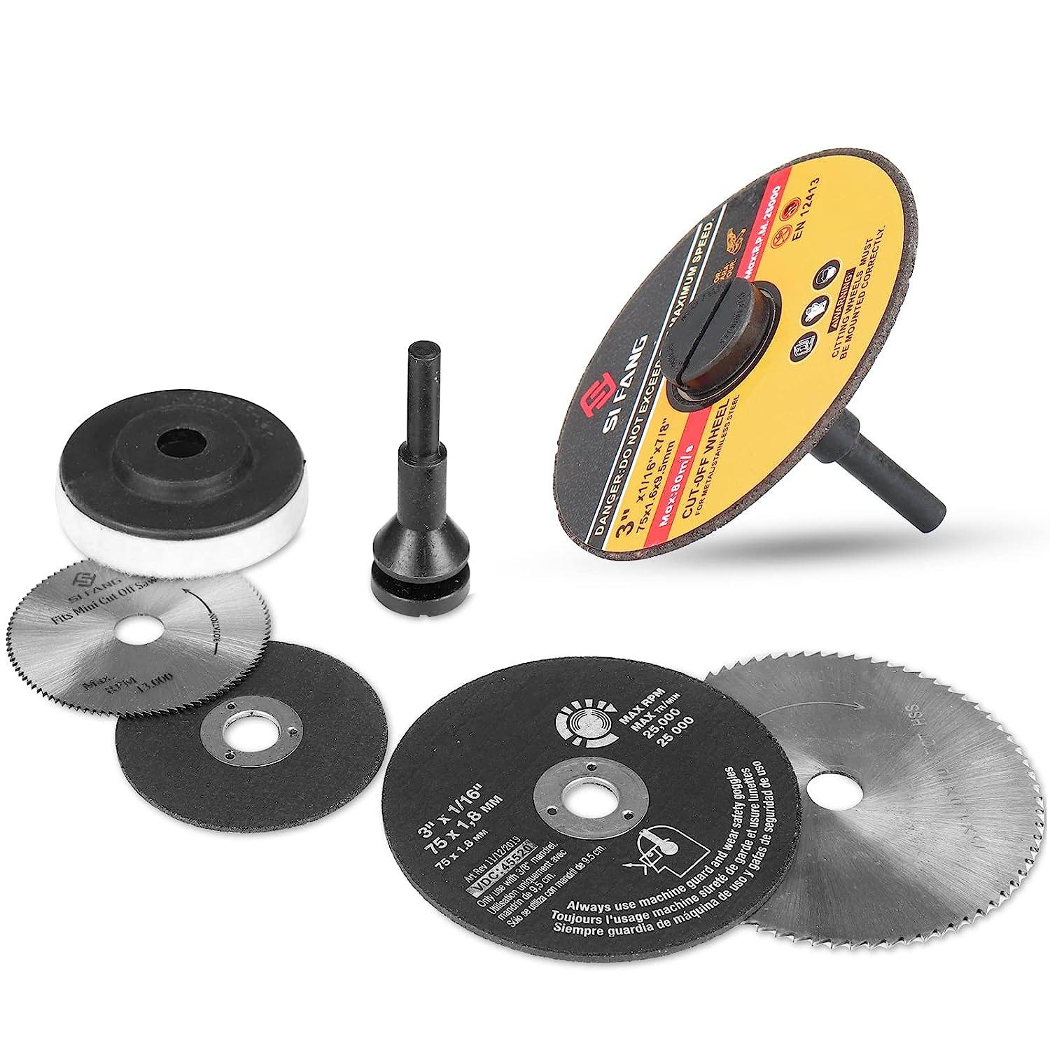 黑色多功能切割片夹紧杆固定杆磨片连接杆适合6mm和10mm内孔耗材,淘宝优惠券,粉丝福利购,淘宝优惠卷