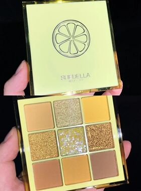 闪亮单色拜金主义持久柠檬黄眼影