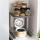 Kitchen countertop air fryer storage rack