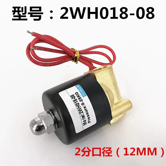 高压电磁阀 2WH018-08 2分/3分高压气阀 耐压25KG AC220V DC24V - 图3