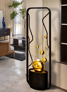 巧娜铁艺招财流水现代轻奢客厅