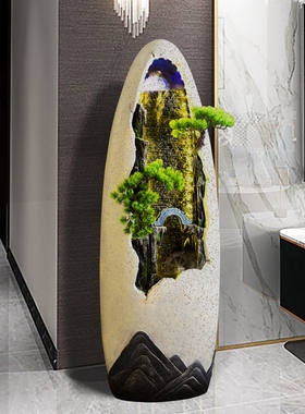 巧娜树脂流水现代客厅摆件家居