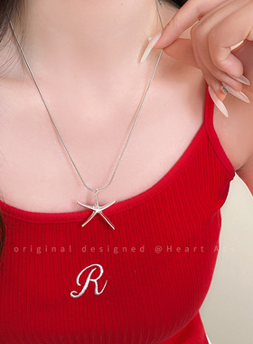 极简风海星吊坠项链女ins小众设计个性锁骨链高级感时尚百搭颈链