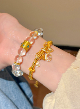 古法金龙心盘缠手链女新中式轻奢叠戴送闺蜜手串小众独特中式手饰