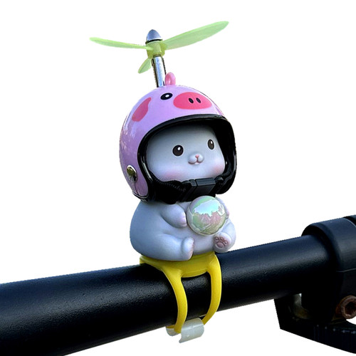 可爱魔法小猫小黄鸭后视镜车载摆件自行车电动车摩托车装饰品配件 - 图3