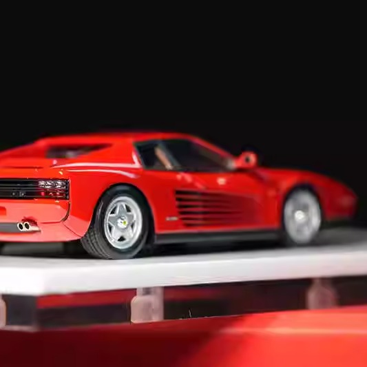 DMH 1:64  Testarossa  特斯塔罗萨 限量树脂汽车模型收藏摆件 - 图3