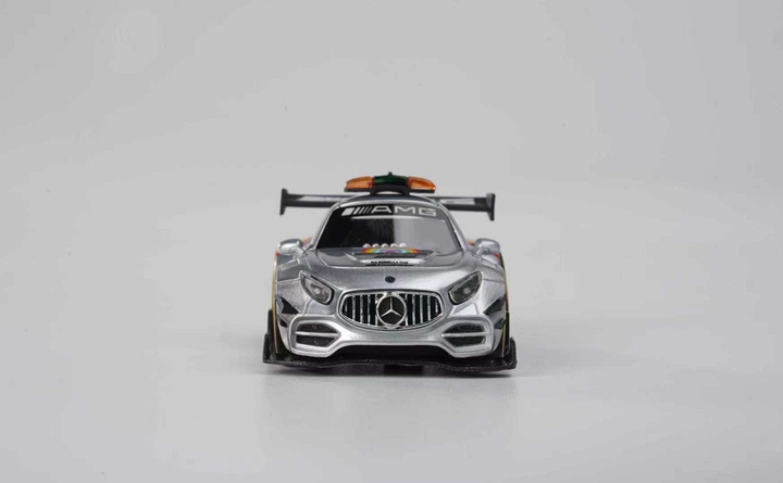 YM ERA Q 蛋车 1:64 奔驰 AMG GT3  Q车 合金 车模 彩虹 灰银 - 图1