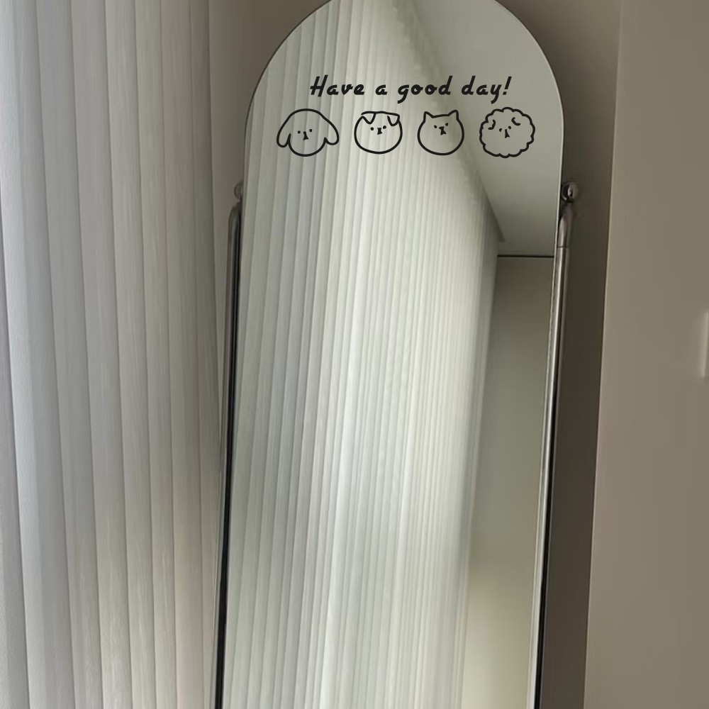 Have a good day卡通动物笑脸治愈家居装饰贴纸镜子玻璃门装饰,淘宝优惠券,粉丝福利购,淘宝优惠卷