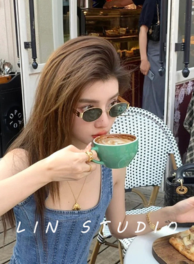 复古椭圆形凯旋门偏光墨镜