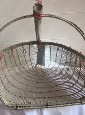 广西手工竹编捕鱼笼竹耙杠酒店餐厅装饰道具中式灯罩艺术客厅摆件