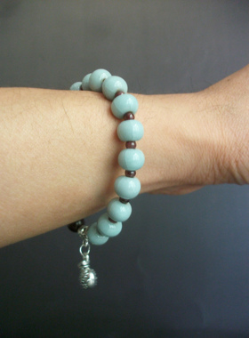 原矿汝窑 汝瓷手串 天青 豆绿 汉服配饰 古风宋韵 纯手工 瓷手串