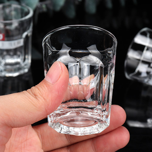 【6只装】德力青苹果白酒杯一口杯酒店酒吧摆台子弹杯云吞杯烈酒 - 图2